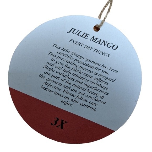 Julie Mango relaxed pull on elastic waist peachy cotton athleisure pants 3X - Picture 9 of 10